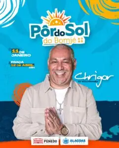 Chrigor é anunciado como atração surpresa na Festa de Bom Jesus dos Navegantes em Penedo