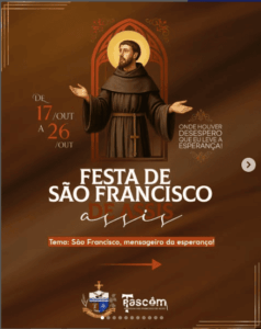 Festividades em honra a São Francisco de Assis em Penedo começam nesta sexta (17)
